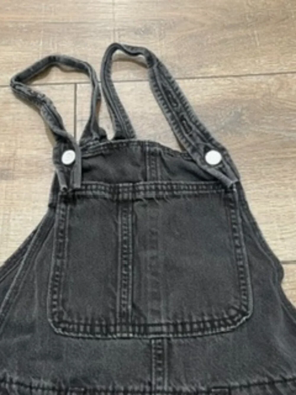 Old Navy Black Denim Overalls Girls XL (14-16) adjustable straps